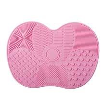 1-2pcs Small Apple Shaped Silicone Scrub Pad, Convenient Cleaning Tool With Suction Cup, Makeup Brush Cleaner Mat - Multicolor - View 16