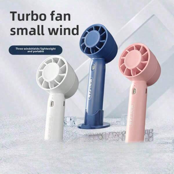 Turbo Handheld Small Fan Portable USB Charging Silent Leafless Mini Fan Outdoor Fan