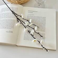 1/4/8 Packs Artificial Flowers Yellow Plum Blossom 21.7 Inch Fake Winter Sweet Long Stem Plastic Flowers Home Hotel Office Wedding Party Garden Decoration - Multicolor - View 11