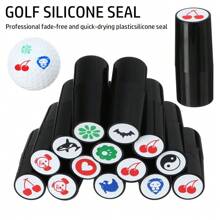 Marcador de carimbo para bola de golfe, selo de impressão, plástico de secagem rápida, multicolorido, acessórios de golfe, símbolo para presente de jogador de golfe, volta às aulas, material escolar