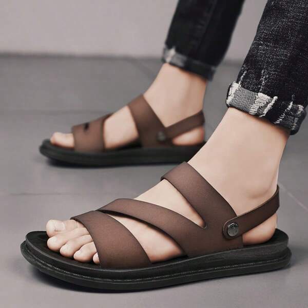 SHIDERTION SHIDERTION Men's Sandals, New Summer Outdoor Casual Male Slippers, Fashionable Breathable Beach Shoes