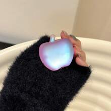 1pc Minimalist Colorful Apple-Shaped Mobile Phone Air Bag Stand, Retractable Slouchy Desk Holder For Watching Videos, Stable & Creative Back-Stick Air Bag Stand Compatible With IPhone, Android Phone, Gift For Birthday, Family, Friends Push-Pull Phone Grip, Phone Holde, Phone Accessories