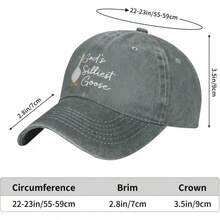 Gods Silliest Goose Hat Men Dad Hat Adjustable Caps - Black - View 6