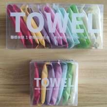 14Pcs/Box Compressed Towels Portable Disposable Mini Compressed Towels Travel Portable Package Face Towel,Travel Non-Woven Facial Towels Water Wipes Outdoor Wet Wipes Candy Towels