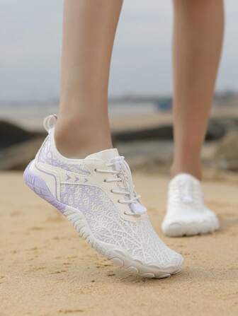 1 Pair Unisex Outdoor Water Shoes For Beach, Surfing, Rafting, Bungee Jumping, Boating, Beachcombing, Diving, Snorkeling, And Water Sports; Also Suitable For Indoor Fitness, Yoga, Treadmill