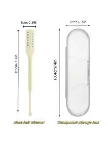 2pcs Double-Headed Nose Hair Trimmer, Nose Hair Scissors, Upgraded Version 2 In 1 Manual Nose Hair Trimmer, Double-Sided Nose Hair Cutter, Nose Hair Removal Tool, 360° Rotating Nose Hair Cleaner, Portable And Easy To Use, Suitable For Women And Men
