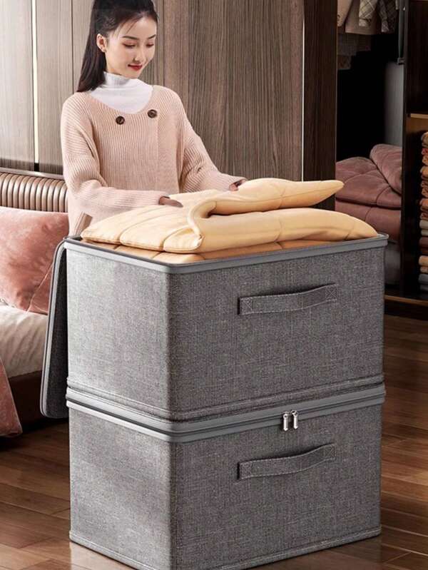 1pc Super Large Home Storage Box - Multi-Function Space Saving Storage Container, Suitable For Wardrobe, Bedroom Etc. - Great For Storing Toys, Books, Clothes And Bedding