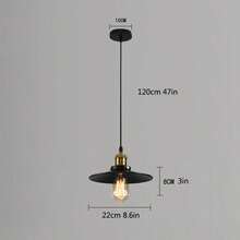 1 件复古飞碟吊灯铁艺吊灯，单头餐厅/酒吧复古工业风格酒店装饰，不含灯泡