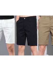 Kit 3 Men's Twill Bermuda Shorts - màu đen - Xem 9
