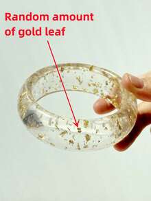 1 件不对称透明几何树脂手链，时尚简约复古优雅珠宝礼物，适合女士 - 多色 - 查看 4