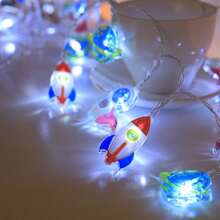 1pc Battery Powered Space Astronaut String Lights, Decor For Bedroom, Living Room, Party, Wedding, Home, Yard, Path, Holiday Party Supplies, Party Decorations, Fireplace [No Battery Included]