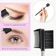 卷曲玫瑰金镀睫毛夹、睫毛刷、睫毛梳、化妆必备品、造型工具、眼部工具、便携式眼部工具，适合圣诞节、新年、毕业礼物 - 彩色 - 查看 9