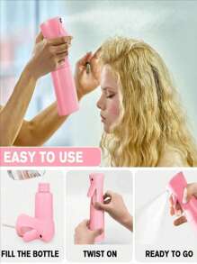 1 buc 200 ml sticlă de pulverizare continuă de înaltă presiune cu gradient, spray cu ceață fină, pentru o atingere cosmetică rapidă, pulverizare semiautomată cu presiune, potrivit pentru sticlă de toner pentru piele de călătorie, sticlă de hidratare facială atomizătoare, coafare, accesorii pentru păr, accesorii pentru păr