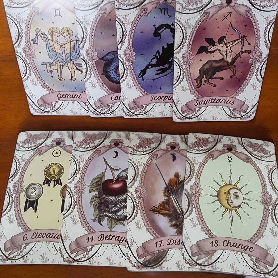 65张英文玫瑰贝林神谕卡，男士英文卡，新年、圣诞节、情人节礼物，休闲娱乐派对扑克牌游戏