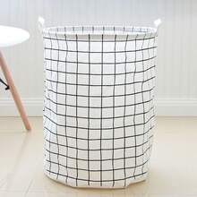 1 件可折叠圆形洗衣篮 - 耐用且容量大，便携式脏衣篮带手柄 - 适用于家庭、宿舍、旅行存储、洗涤 - 彩色 - 查看 9