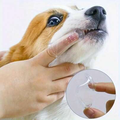 Juego de 5/10 cepillos de dedo para mascotas perros y gatos, limpia efectivamente los dientes y promueve encías saludables, diseño portátil adecuado para el cuidado oral diario de mascotas, excelente para uso doméstico de mascotas, útil para la limpieza de los bordes