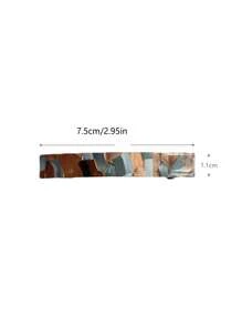 1 buc Clemă elegantă din acetat, stil stradal, tip gheară franceză, accesoriu minimalist pentru agrafe de păr metalice, culoare carapace de broască țestoasă, clemă plată cu gheare