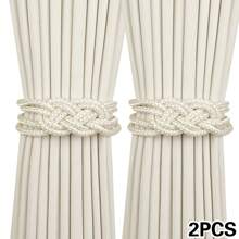 2 piezas Sujeta cortinas con nudo chino, sujeta cortinas magnéticos de poliéster tejidos a mano en estilo minimalista moderno chino para decoración interior, decoración del hogar, sujeción y recogida de cortinas, que aportan una sensación cálida a su hogar