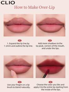 Clio K-Beauty 木质天鹅绒唇线笔套装，含卷笔刀，可削尖，裸色，奶油色唇线笔，哑光效果，持久，纤细唇线笔， - 02 PEACH BEIGE - 查看 5