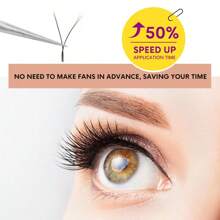 Genielash YY Shape Eyelash Extensions 12Rows 0.07 D Curl Professional Volume Eyelashes Double Tips Premade Fan Lash Extensions