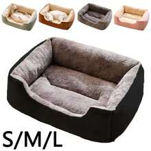 Bed Cats Pet Products Cushions Kitten Goods Accessories Dog All Houses Supplies Things Accessory Habitats Basket House Beds - Xanh-L - Xem 1
