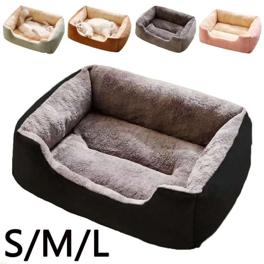 Bed Cats Pet Products Cushions Kitten Goods Accessories Dog All Houses Supplies Things Accessory Habitats Basket House Beds - Xanh-L - Xem 1