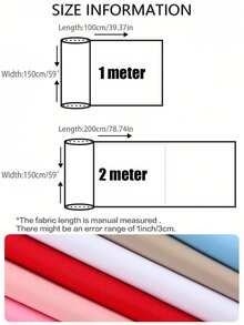 1块纯色涤纶面料，耐用抗皱，适合手工DIY。 - 彩色 - 查看 2