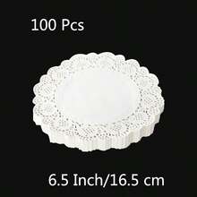 100pcs White Lace Paper Doilies - Stylish And Festive Value Pack For DIY Party Favors And Table Decoration At Weddings And Celebrations