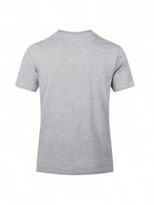 Camiseta de algodón popular para hombres con estampado de cuchillo Kunai oscuro sobre una superficie agrietada - Gris - Ver 3