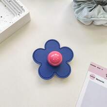 1 pieza Asa de teléfono con forma de margarita de color dopamina, soporte estable adhesivo y plegable compatible con iPhone y teléfonos Android, regalo para cumpleaños, familia y amigos