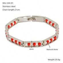 1 pièce Bracelet en acier inoxydable de mode de personnalité pour femmes, bijoux de bracelet en acier de titane de couleur or 18K