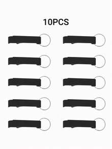 1pc Creative Aluminum Alloy Beer Bottle Opener Keychain Can Opener, Gift For Father - Multicolor - View 30