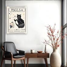 Pintura sobre lienzo enmarcada 1 pieza Impresiones de Piscis, arte misterioso, cartas del tarot, constelaciones, pinturas decorativas de lienzo bohemio - 1 pieza de pintura sobre lienzo, pintura mural directa, decoración del hogar, decoración de la habitación para el Día de San Valentín, Pascua, Día del Padre, Año Nuevo, cumpleaños, Acción de Gracias y Navidad, etc. - Moda clásica, póster artístico, decoración del hogar - Enmarcado - Ver 4