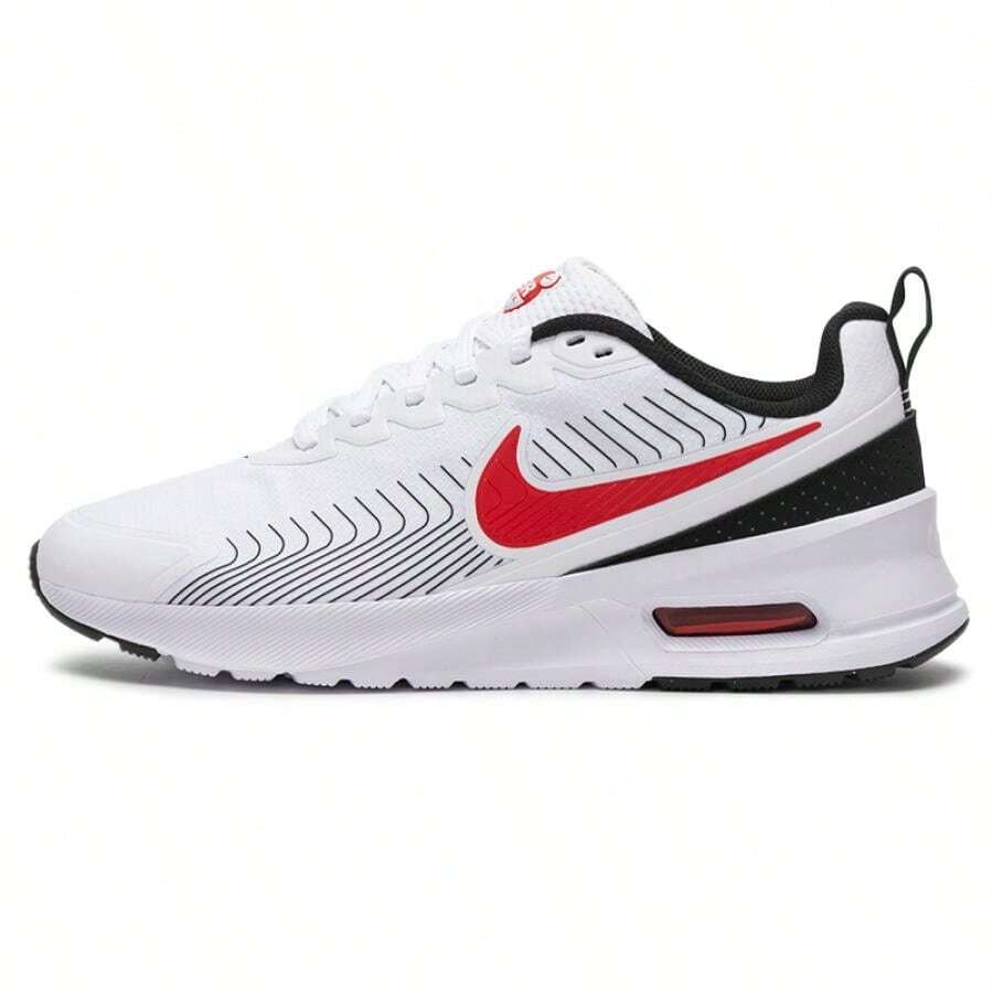 Nike Zapatillas casuales para hombre Air Max Nuaxis, ligeras y cómodas, FD4329-104 - Blanco/Rojo universitario/Negro/Blanco - Ver 1