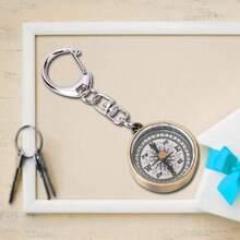 Hapivida Brújula de Llavero, 2 Piezas Llavero de Aleación de Zinc Equipo de Brújula de Bolsillo Brújula de Supervivencia de Metal Llavero de Brújula Vintage O Herramientas de Navegación al Aire Libre - 1 - Ver 5