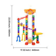 Marble Run Set, 153 PCS With Motorized Elevator, With 30 Plastic Marbles, Marble Maze Building Block Brain Game, Educational Learning Race Track STEM Toys, For Kids, Boys, Girls Ages 3 + Years - 153 PCS - View 10
