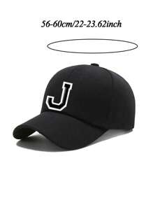 1PC Unisex A-Z Letter Embroidery Baseball Caps Outdoor Sport Adjustable Casual Hats Sunscreen Hat