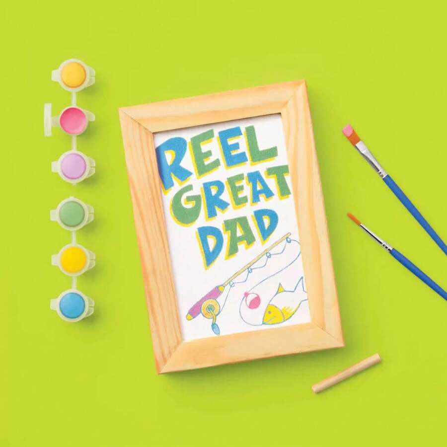 Father's Day Craft Framed Canvas Painting Kit - Mondo Llama™