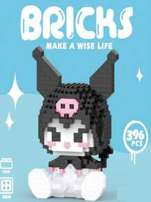 Sanrio 1pc Sanrio Character Brick Model Kit - Collection Tabletop Decoration Figurines - Educational Puzzle Creative Gifts For Birthdays, Christmas, Best For Christmas