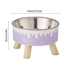 1pc/2pcs/3pcs Stainless Steel Elevated Pet Bowls With Sturdy Stand, Anti-Slip & Anti-Spill, Large Capacity For Cat And Dog Food And Water