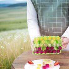 1 Piece 37-Grid Honeycomb Silicone Ice Tray | Hexagonal Mold For Perfectly Shaped Ice Cubes – Ideal For Outdoor Camping & Kitchen Use | Flexible, Vivid Design Ice Mold