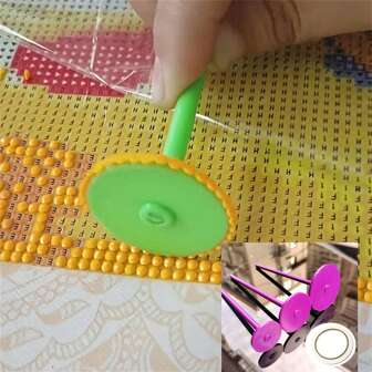 4pcs/Set Diamond Painting Roller Tools, Roller Painting Diamond Wheel Tools, Diamond Painting Pen, Cross Stitch Accessories