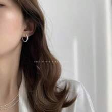 Valentine's Day Stud Earrings - Celestial Starry Sky Design In Silver Plated Brass (Gift For Her) - 銀色 - 查看 6