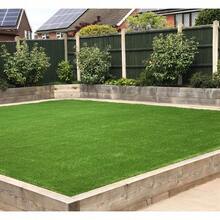 LITA Thick Artificial Grass Turf Lawn 5FT Width Customized Length, 1.38" Indoor Outdoor Garden Lawn Landscape Synthetic Grass Mat Fake Grass Rug - 綠色 - 查看 7