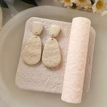 9 Styles Polymer Clay Texture Roller, Flowers Grass Geometric Pattern High-Precision Polymer Clay Crafting Tools For Polymer Clay Earrings Jewelry, Work With Polymer Clay Cutters, 3D Printed Texture Roller - 肌理滾軸 - 查看 6