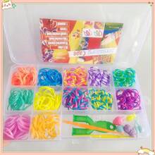 Set de kit de fabricación de pulseras de goma de 2700+/1600+/600+ piezas: kit de artesanía de pulseras trenzadas de colores aleatorios, regalo creativo para fiesta de cumpleaños, set de arte y manualidades que incluye herramientas de tejido, suministros para principiantes de joyería para mujeres