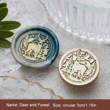 1 Pc, Various Animal Series, Removable Wax Seal Heads, Deer/Cat/Dog/Squirrel/Hedgehog And Other Animals, Suitable For Envelope Letter Paper, Wedding Invitations, Parties, Wine Packaging, DIY Craft Seal Decoration, Gift Decoration, Graduation Parties, Anniversaries, Various Festive Gifts,Back To School,School Supplies