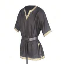 Nuevo estilo europeo y americano Wish Vestido con cuello en V y mangas cortas de estilo medieval para cosplay, disfraz de Halloween