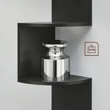 Étagère d'Angle Murale, Étagère de Rangement à 5 Niveaux, Étagère à Plantes, pour Chambre à Coucher, Salon, Salle de Bain, Bureau à Domicile, Noir d'Encre - Noir - Voir 4