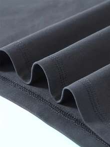 SU ER 男士时尚印花短袖T恤 | 精致设计 | 夏季必备 | 易于搭配，展现您的风格 - 深灰色 - 查看 6